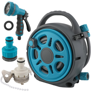 Cross-border in stock car wash water gun suit car wash water pipe frame garden storage rack mini pipe winder suit