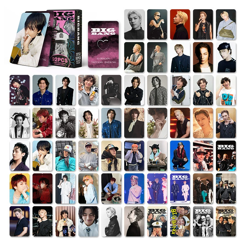 92 фото из коллекции фотокарточек G-Dragon, крупные периферийные LOMO-карточки KPOP