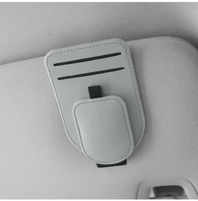 Car visor glasses clip, PVC Car Glasses Clip/Bill Clip - gray