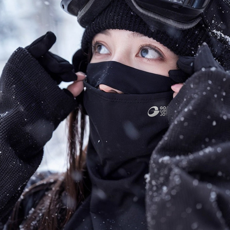 Autumn and Winter New Ski Headgear Outdoor Sports Riding Mask fleece-lined Thickened Windproof Warm Ski Cap DTJ55