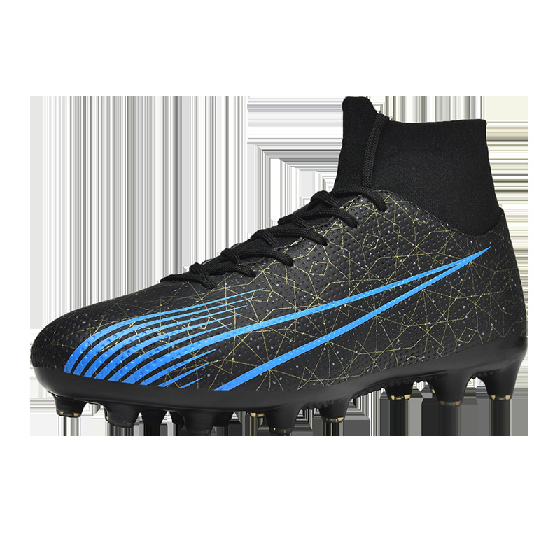 24 nuevos zapatos de fútbol de clavos largos transfronterizos zapatos deportivos de cuero para niños botas de hombre comercio exterior alto tamaño clavos largos