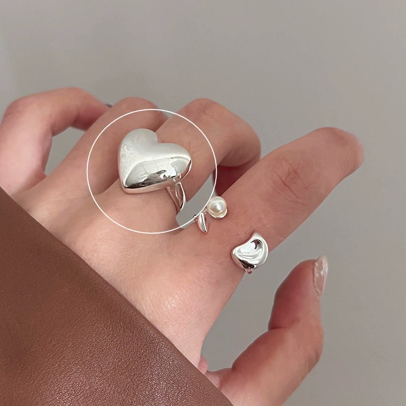 Adjustable Ring, 925 Silver Sample, Universal Fit, Light Luxury Style