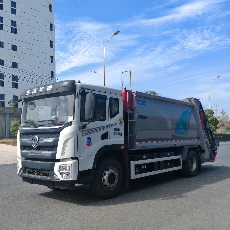 Purely Electric Compressed Garbage Truck with 15 Cubic Meters Volume and 300 Kilometers Range, Sanitation and Garbage Collection Truck, Garbage Transport Truck