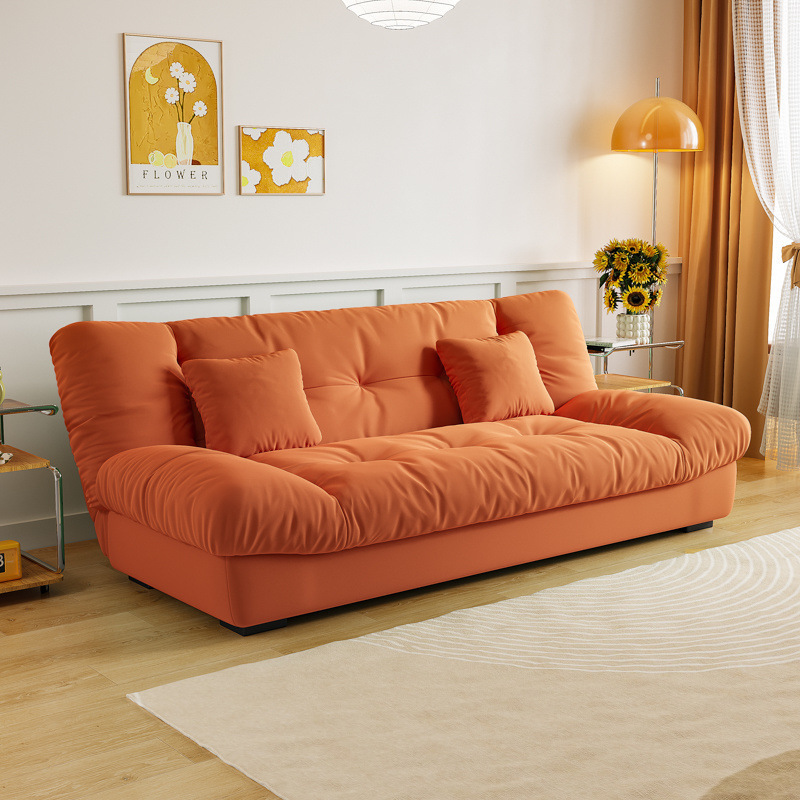 Fábrica directa sofá cama en un solo uso doble sofá plegable doméstico pequeño tipo de alquiler sofá de nube súper suave