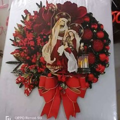 跨境花环圣诞节门饰门楣挂饰圣诞场景装饰浆果花环松果红豆发财果