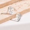 Fashionable earrings stainless steel, European style, suitable for import, halloween, simple and elegant design