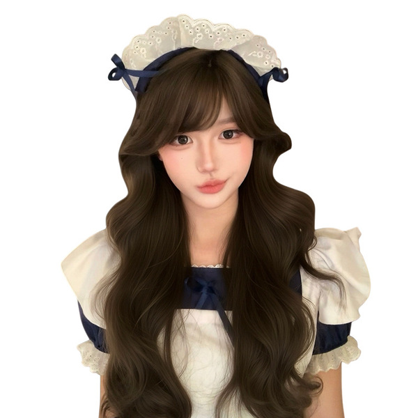 Winter curly cute lifelike wig