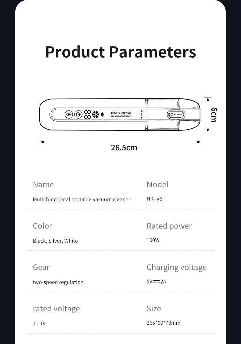 New Car Vacuum Cleaner, Multifunctional, Powerful, Wireless, Super Suction, Handheld, Small, Household, High Power