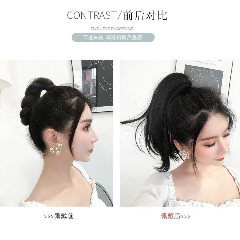 Peluca Cola de Caballo hembra Clip-en corto hebilla interior Cola de Caballo falsa Internet celebridad micro-roll Cola de Caballo mullida simulación pelo cola de caballo al por mayor