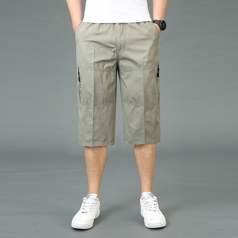 Middle-Aged Men's Large Size Casual Cropped Pants, Dad's Casual Shorts, Summer Extra Large Size Shorts, Extra Fat Middle-Aged Men's Large Size Casual Cropped Pants, Dad's Casual Shorts, Summer Extra Large Size Shorts, Extra Fat