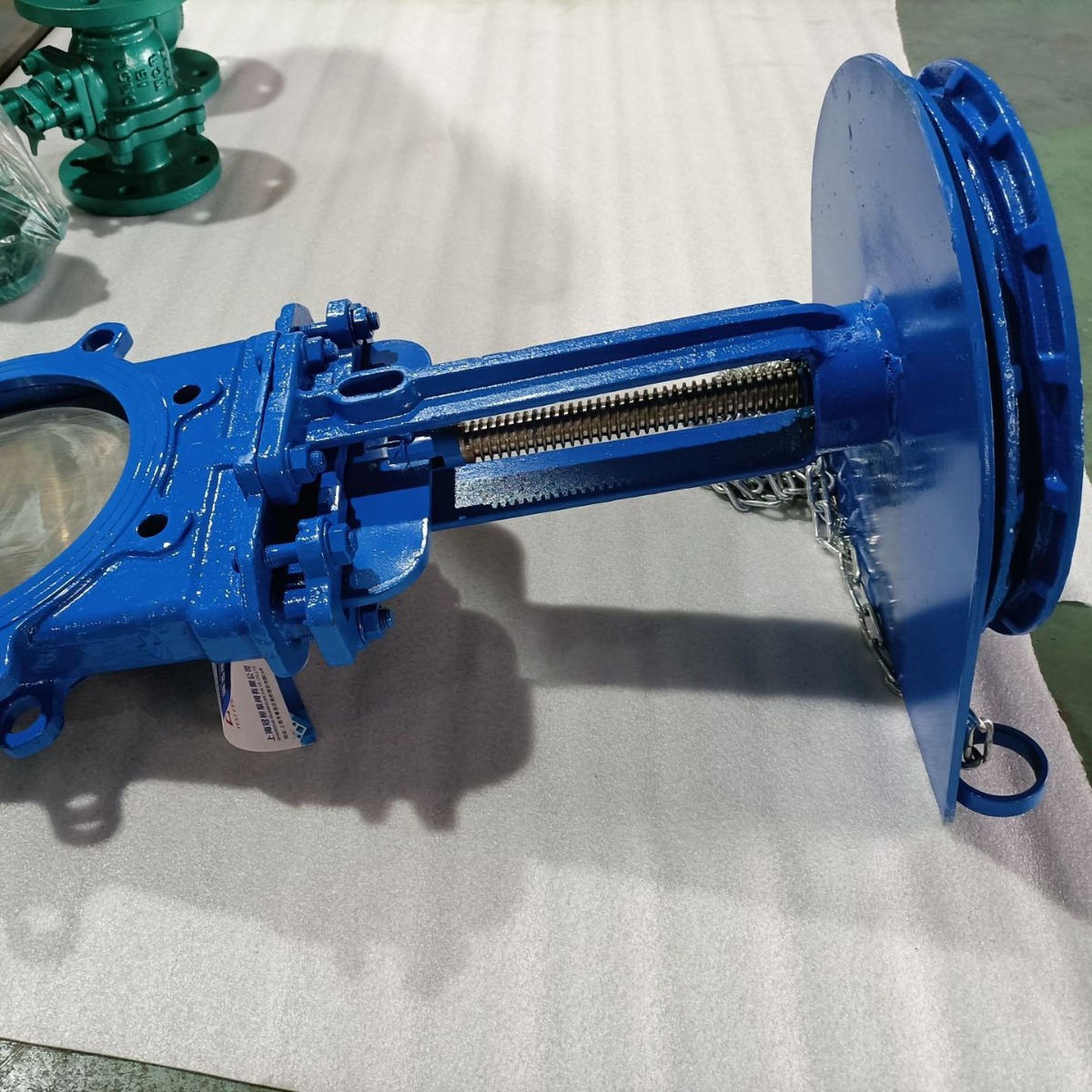 手动闸阀PZ73H-10C链条式刀型闸阀