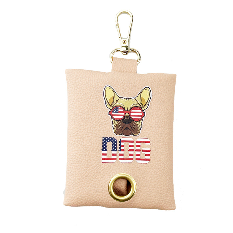 Amazon nueva bolsa de basura para mascotas con cremallera de cuero bolsa de almacenamiento de inodoro bolsa de caca de perro artefacto