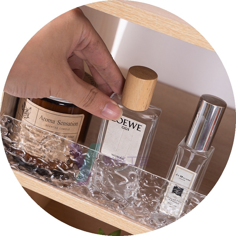 透明亚克力镜柜面膜化妆品 书籍厨房用品 防掉落遮挡分层收纳隔板