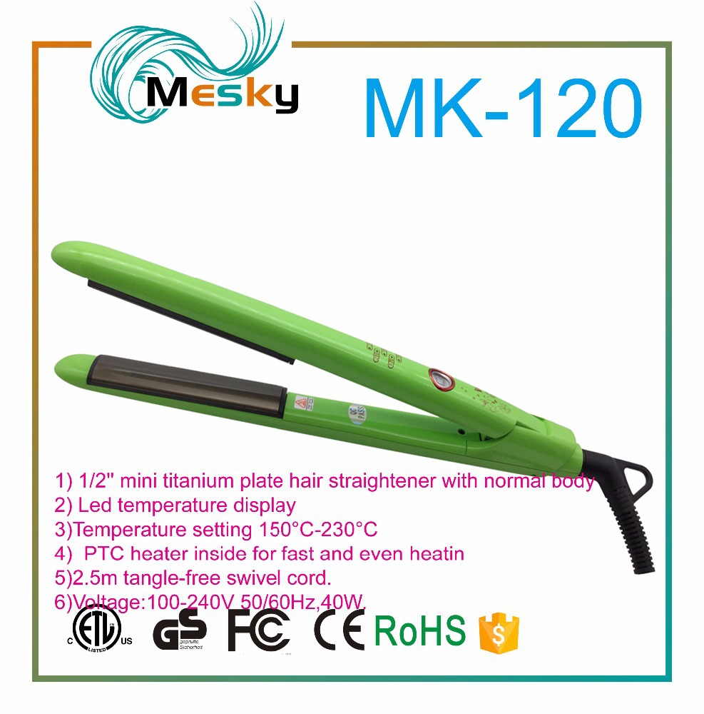 MESKY跨境电商美发工具直发器钛合金私人标签钛扁铁1英寸版直发器