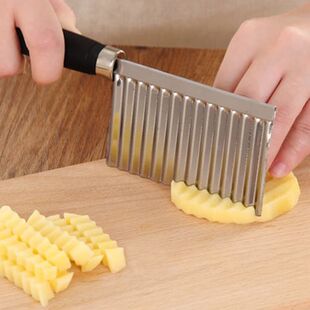 Multi-functional Commercial Cutting Wolf Tooth Potato Wave Knife Household Thickened Langya Potato Knife Cutting Fantasia French Fries Knife