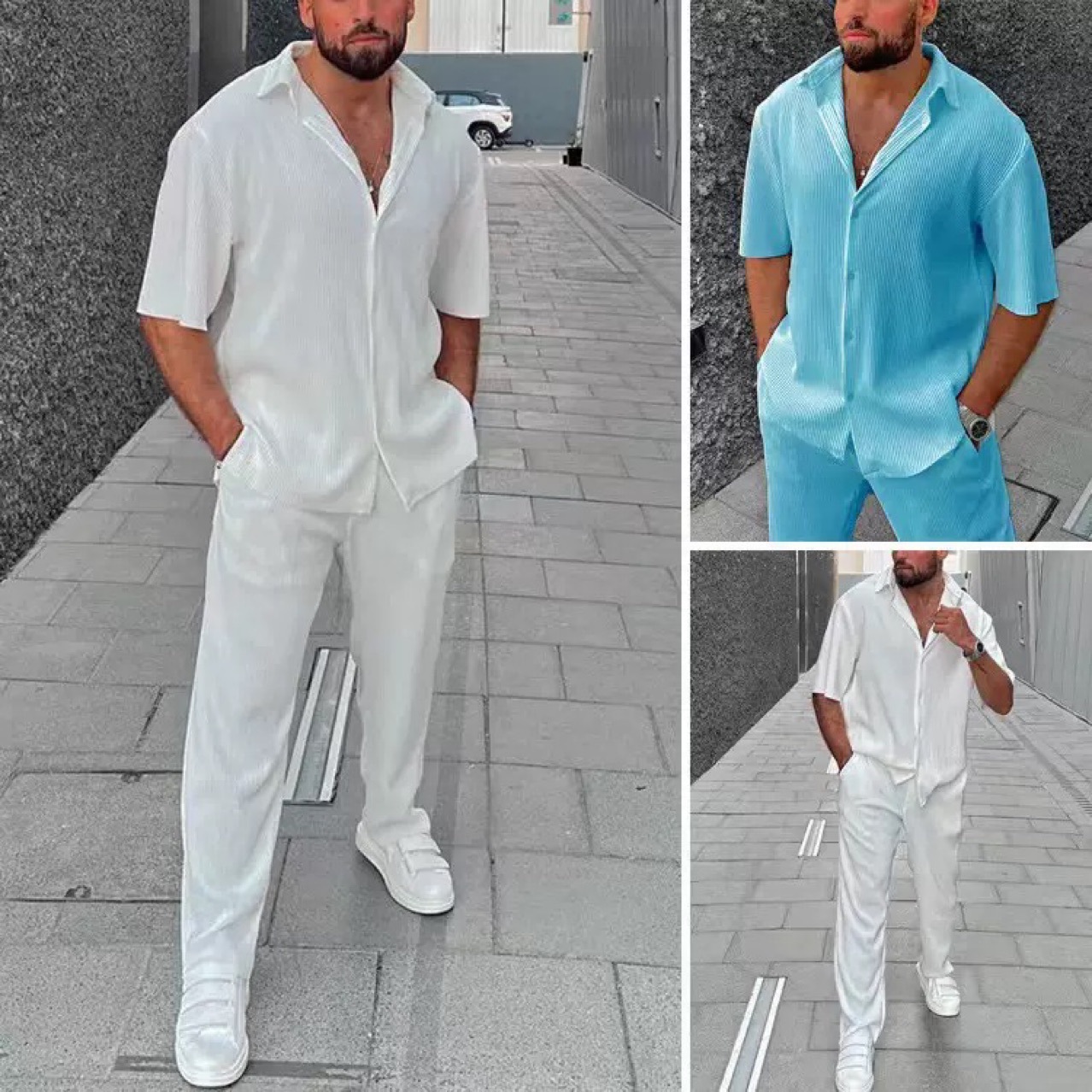 beach solid trousers for leisure