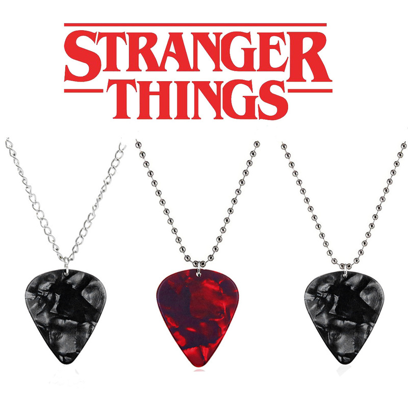 Cross-border Amazon Explosions Film and Television Peripheral Band Eddie Monson Guitar Pecket Necklace Acrylic Pendant