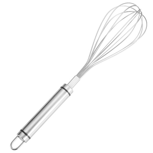 Round tube 304 stainless steel egg beater household hand mixer flour cream beater baking gadgets