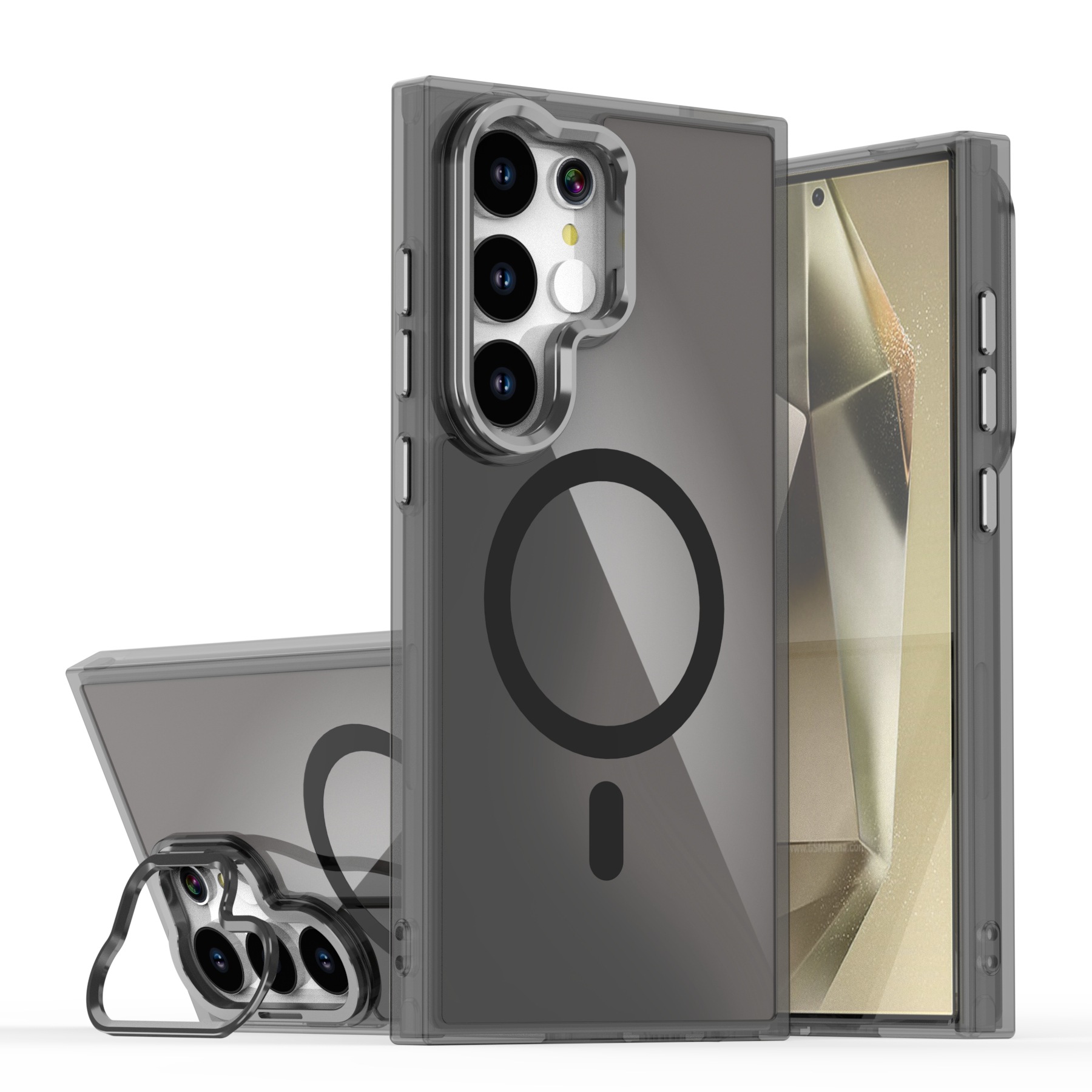 适用三星S25Ultra亮影变色龙磁吸手机壳S24Ultra支架S23保护套