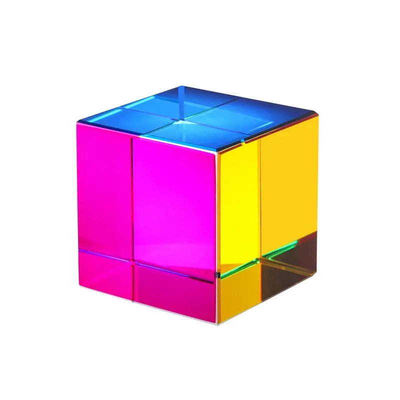 Sol Sol captador de sol colorido cristal cubo de cristal pirámide prisma cubo de mesa decoración para el hogar