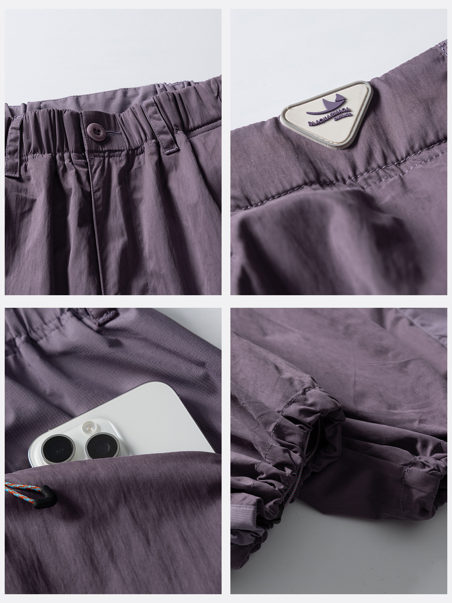 Flota Negra al aire libre montaña suelta pantalones paracaidistas de secado rápido hombre y mujer pantalones de trabajo de piernas anchas pantalones casuales rectos