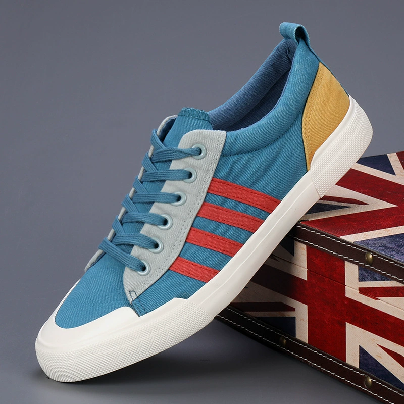 Мужские низкие кеды из канваса, новинка осени 2025, весенние повседневные универсальные кроссовки на плоской подошве