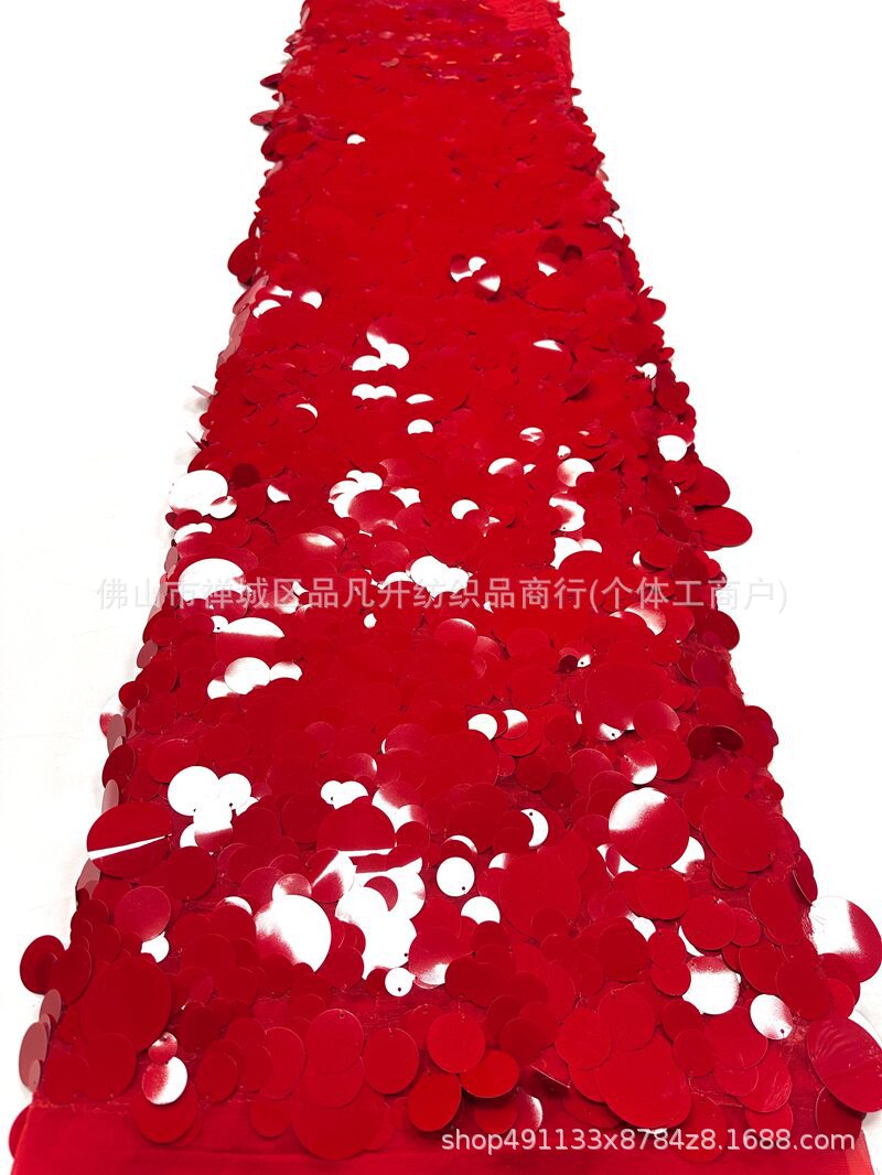 Tela de malla de pañuelo redondo superpuesta tridimensional pañuelo de cola de pescado vestido de boda cena vestido de brindis vestido de tela