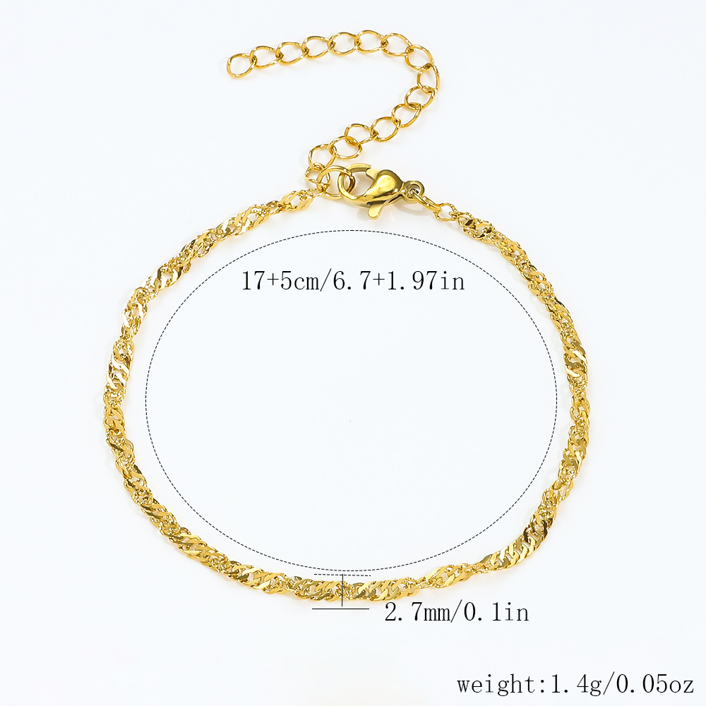 골드 [2.7 물결 체인] 17+5cm