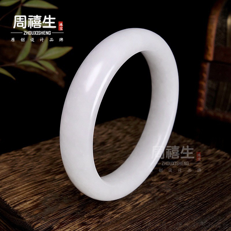 厂家批发天然汉白玉手镯真品 四川白玉镯子地摊玉器会销活动礼品