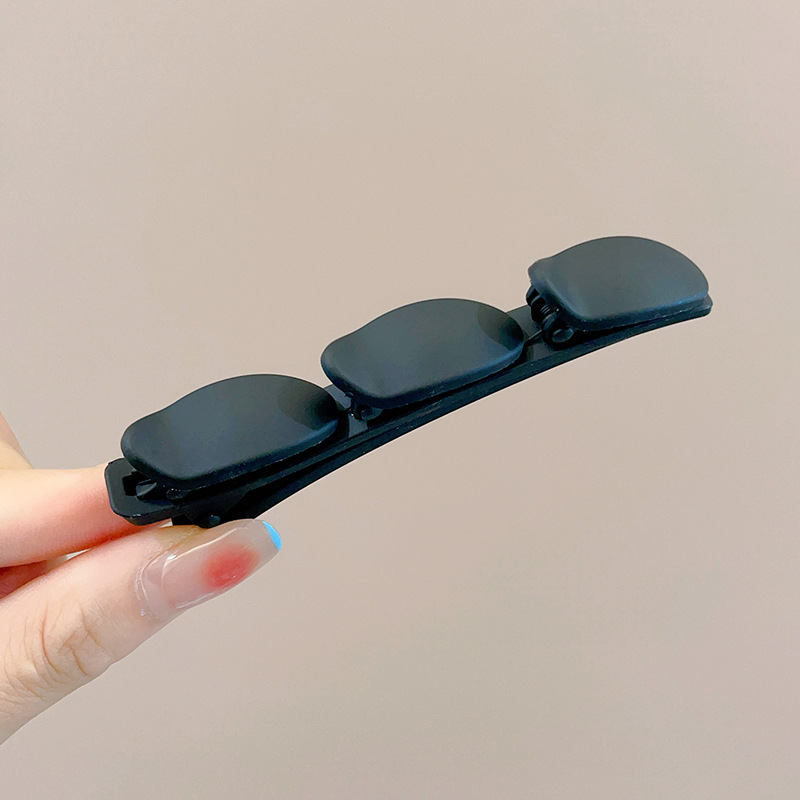 Otoño e invierno flocado clip de pelo trenzado de las mujeres de alto grado frente lado flequillo roto clip de pelo clip superior horquilla tocado