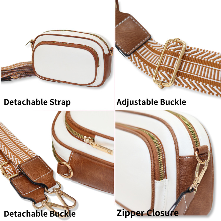 Solid Color Pattern Women's Pu Leather Solid Color Vintage Style Classic Style Square Zipper Shoulder Bag