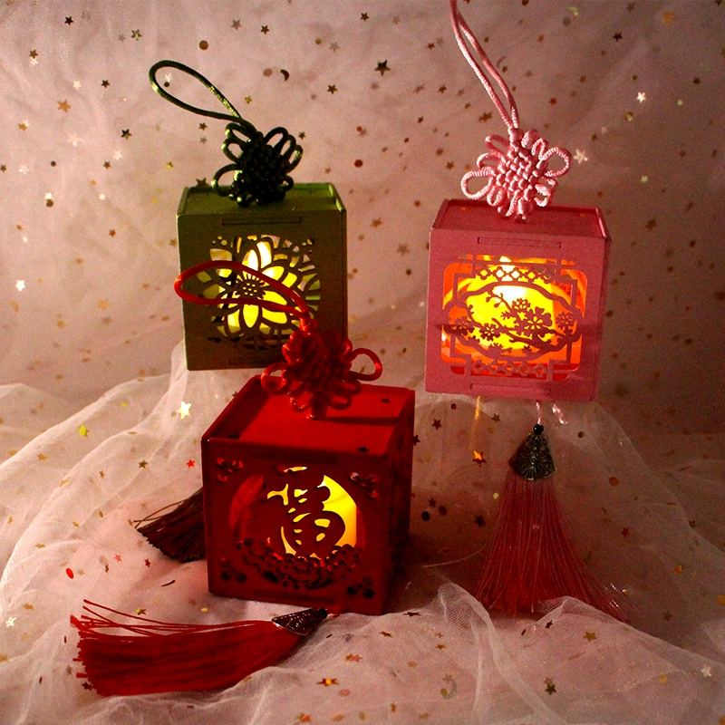 Новый праздник средний-autumn и New Year DIY ручная китайская светящаяся древним стилем маленькая световая клетка ручной фонарь ящик китайский древний стиль свет