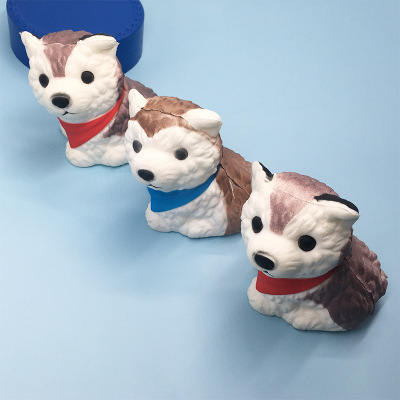 可爱红领巾仿真小狗软软慢回弹玩具 Squishy玩具球捏捏乐厂家销售|ms