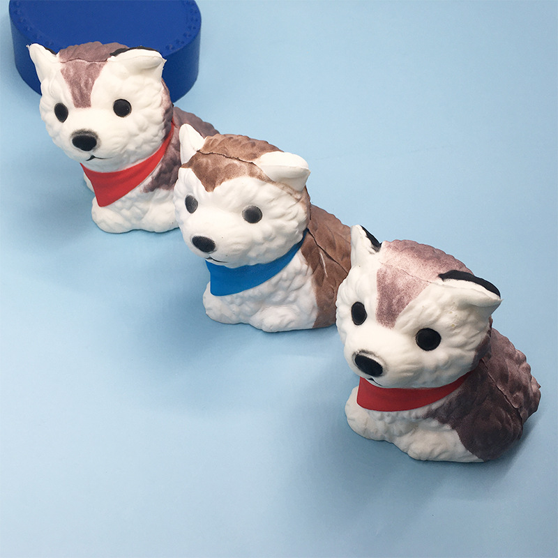 可爱红领巾仿真小狗软软慢回弹玩具 Squishy玩具球捏捏乐厂家销售|ms