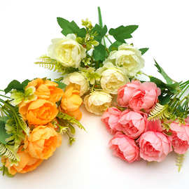 仿真洋牡丹花把束户外家居装扮假花摆件摄影拍摄道具婚礼布置