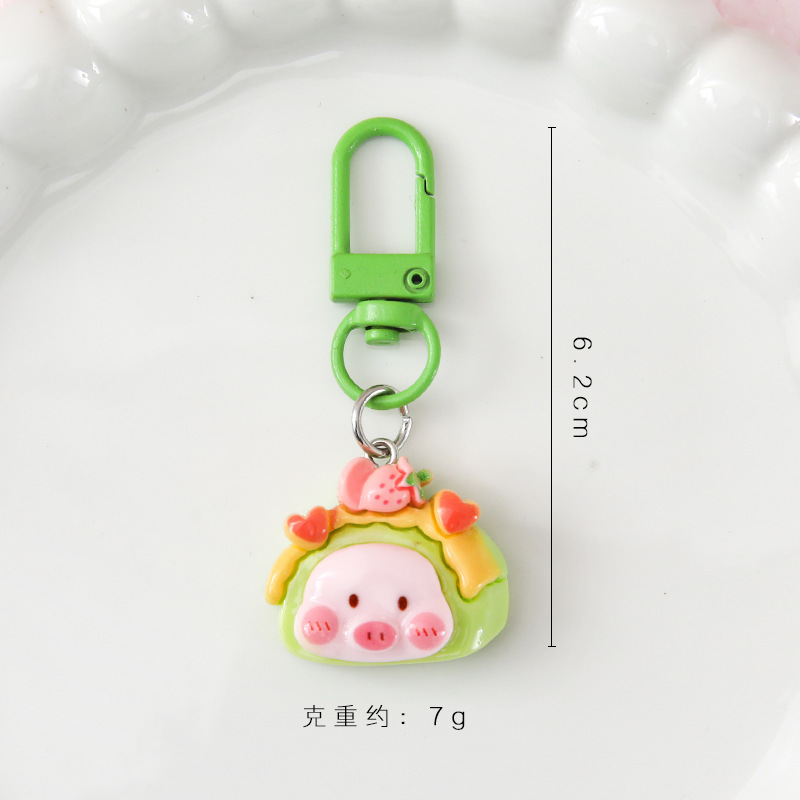 グルメのデザートの子豚のキーホルダーのアクセサリーが可愛いです。|undefined