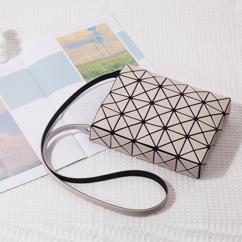 Rhombic Three-Dimensional Reticulated Diamond Bag Women's Bag Japanese New Rectangular Small Square Box Bag Solid Color Shoulder Bag Crossbody Bag