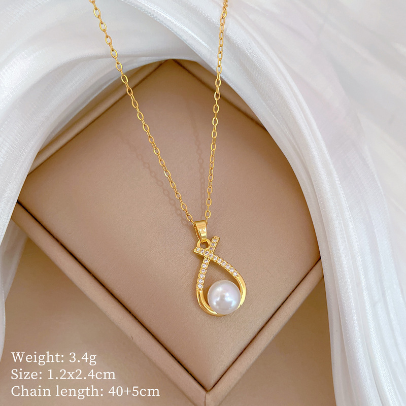 Orecchini di lusso leggeri con diamanti pieni, croce, perle, personalità, temperamento, gruppo di articoli_voghion.com