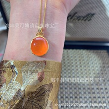 厂家批发 天然宝山冰红南红吊坠 S925银镶嵌