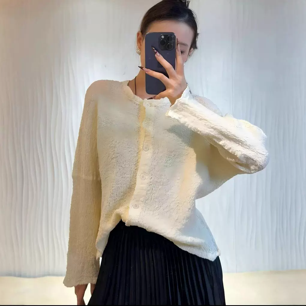 三宅专柜款外套女高级感秋新款南油高端女装春季针织开衫上衣女款