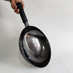 Zhangqiu hand-forged iron pot, gas stove, wok, black pot, cast iron pot, uncoated wok, non-stick pot wholesale
