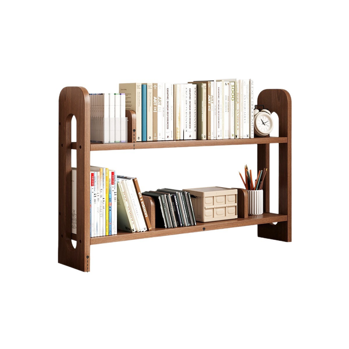 Estantes de escritorio de madera sólida Estantes de almacenamiento de escritorio Estantes de almacenamiento vertical Estantes de escritorio Estantes de escritorio Estudiantes Estantes pequeños gabinetes