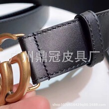 新款高端网红双g皮带G家腰带女平滑扣百搭休闲装饰西装牛仔裤带男