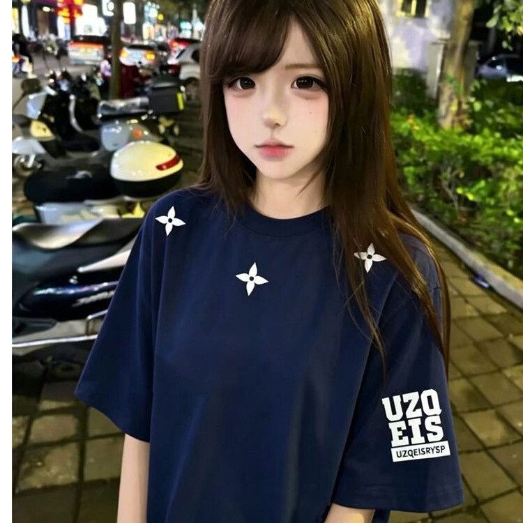 【Combed Pure Cotton 230G】Pure Cotton Loose-Fitting Drop-Shoulder Printed Short-Sleeve T-Shirt Summer Top with Unique Street Style Design 【Combed Pure Cotton 230G】Pure Cotton Loose-Fitting Drop-Shoulder Printed Short-Sleeve T-Shirt Summer Top with Unique Street Style Design