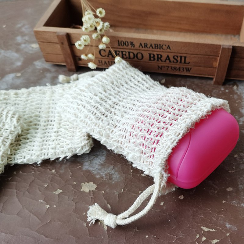 香皂袋棉麻洗脸洁面擦肥皂袋天然植物纤维环保皂起泡网收纳袋