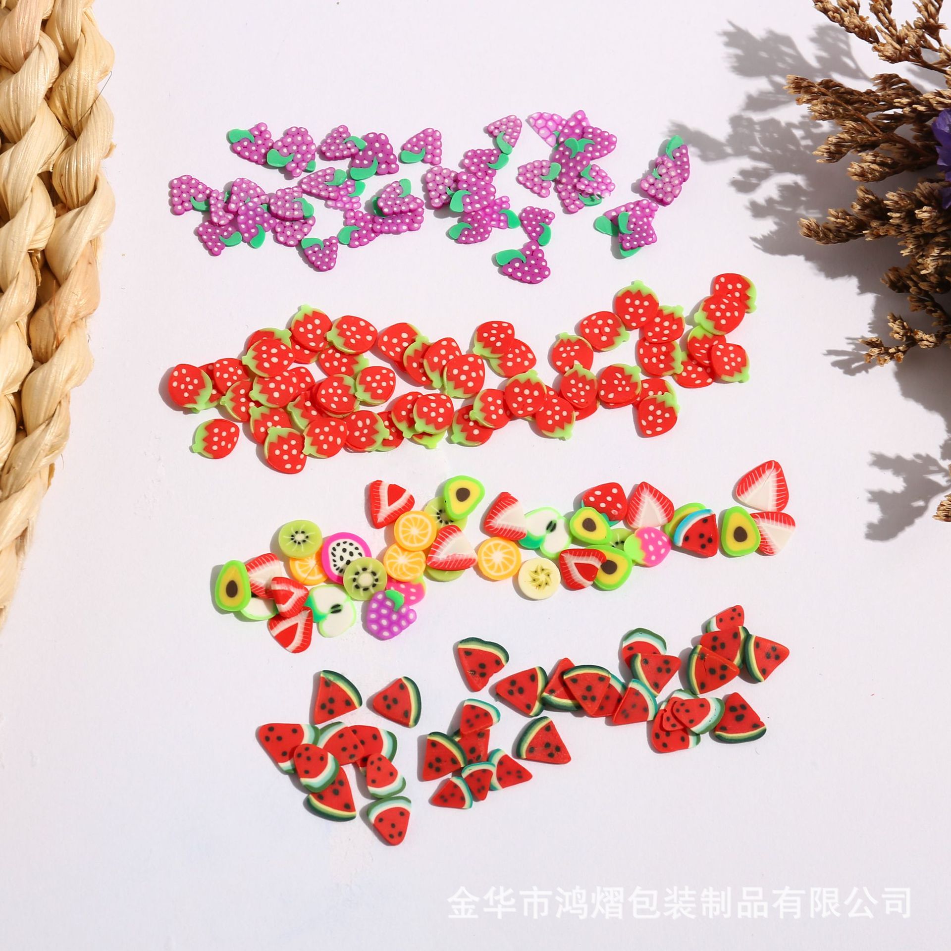 新款水果软陶切片DIY手工材料水晶滴胶流沙史莱姆填充配件批发