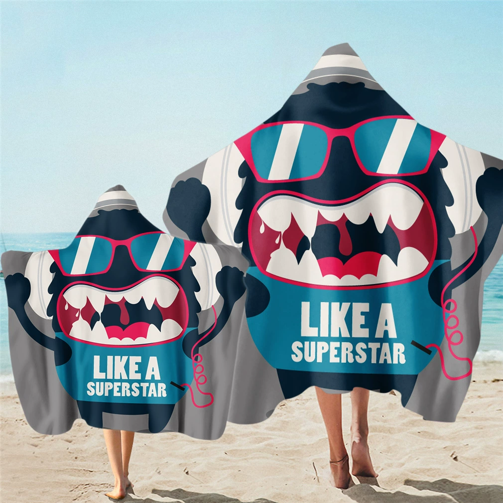 Полотенце с капюшоном мультфильм животных микрофибры банное полотенце для взрослых и детей с капюшоном носимых пляжное полотенце