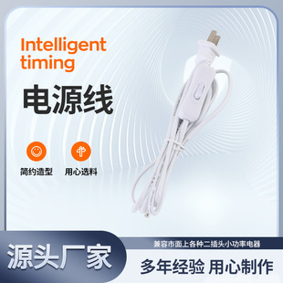 National standard 303 desk lamp fan switch wire with plug power cord 1.8 meters copper core flat plug two-core plug wire manufacturer
