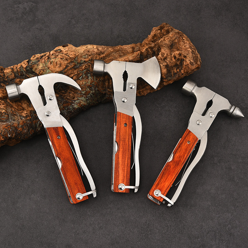 多用折叠锤斧头刀钳子便携户外工具车载救生锤破窗锤批发