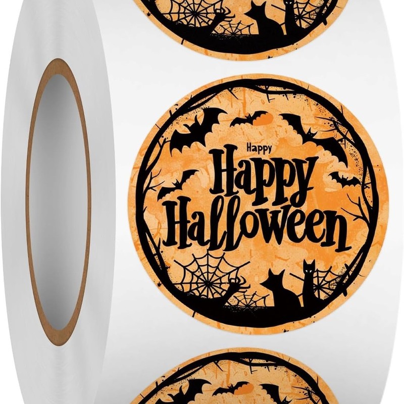 500 ハロウィンホリデーお祝いスカル粘着ステッカーラベルシールステッカー|undefined